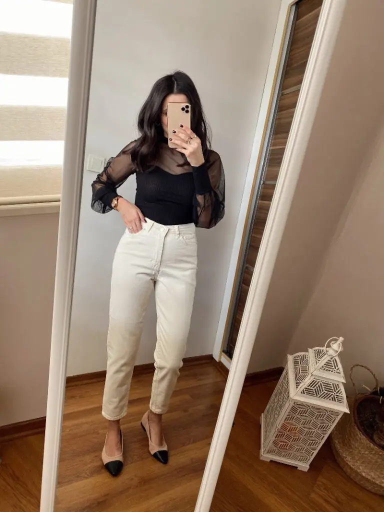 Topshop Taş Rengi Mom Jean