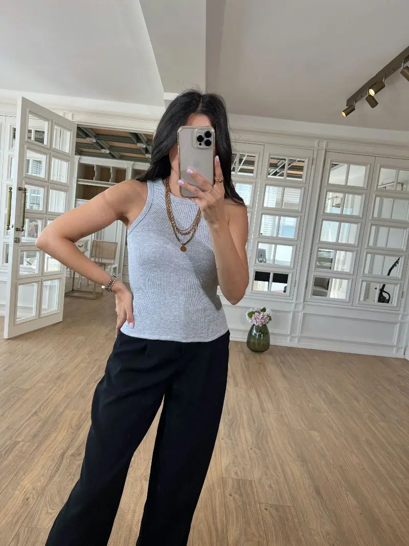 Sole Fitilli Halter Yaka Body