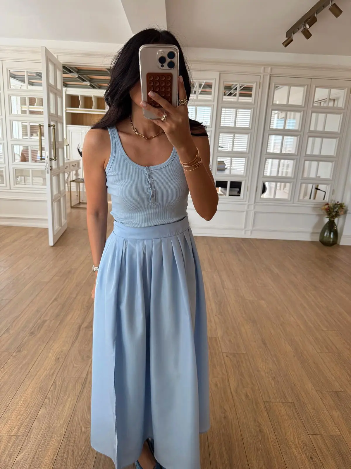Siriella Qs Önden Düğmeli Askılı Body