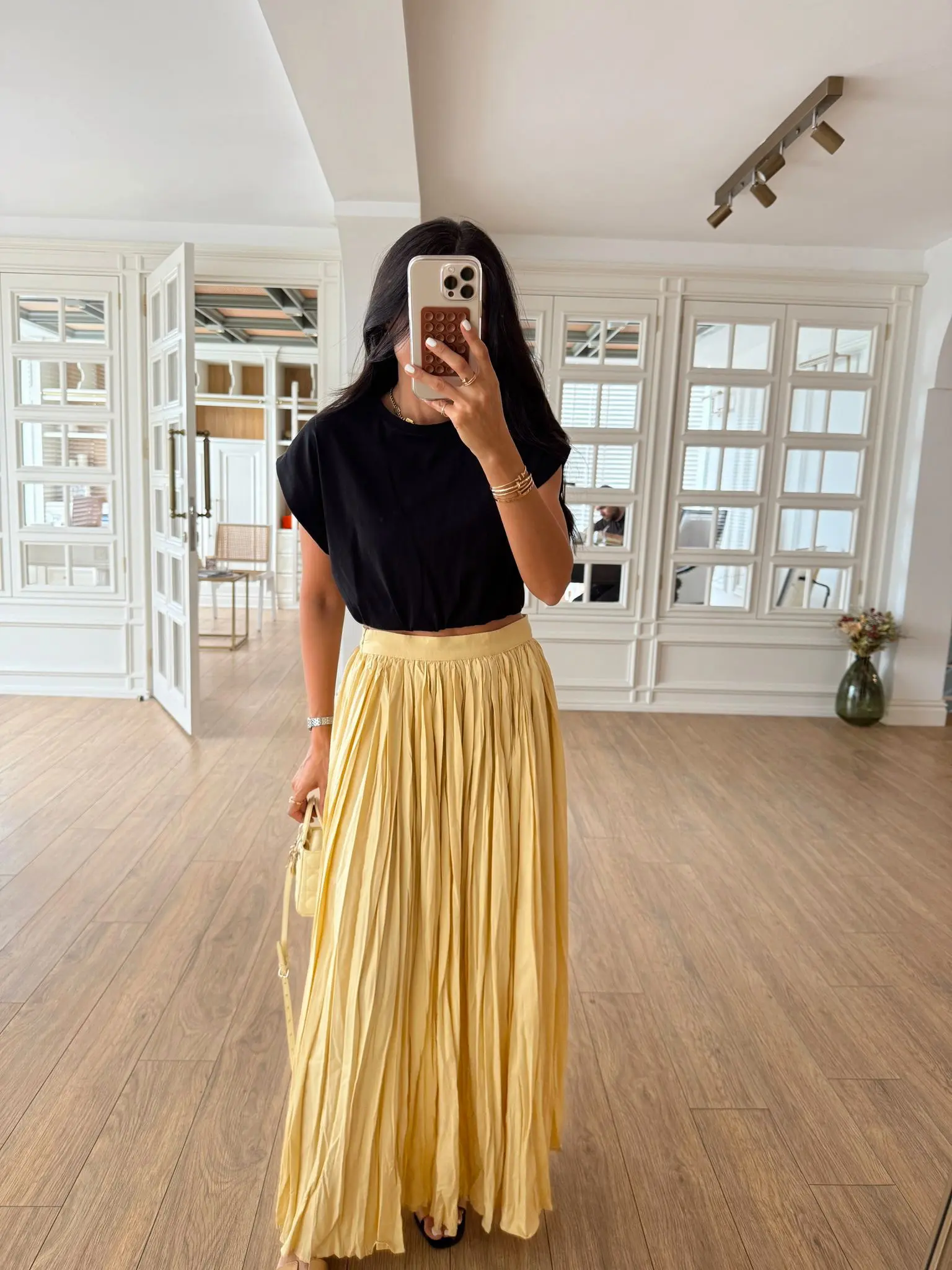 Owa Jessin Bel Lastikli Crop Bluz