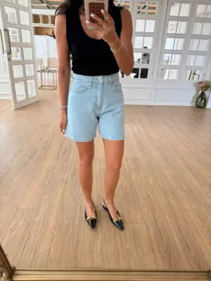 Moon Vintage Mavi Jean Şort