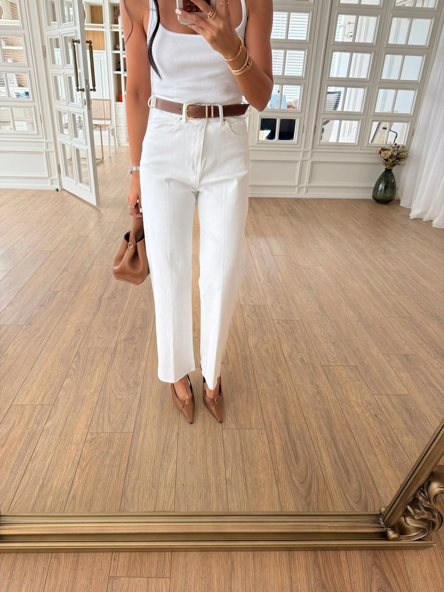 Monary Kemerli Jean - Beyaz, 34
