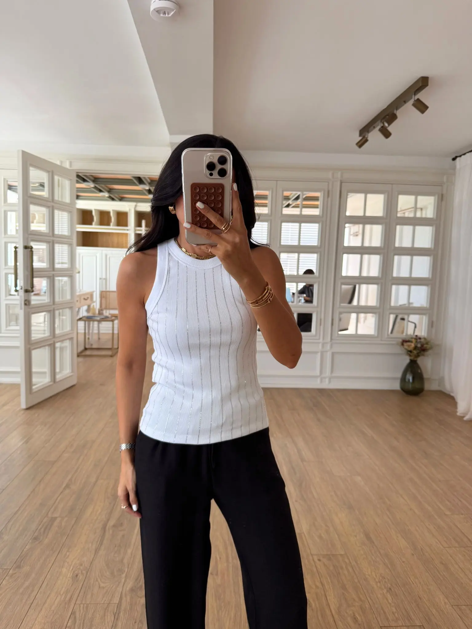 Bie Halter Yaka Dikey Taş Baskılı Body