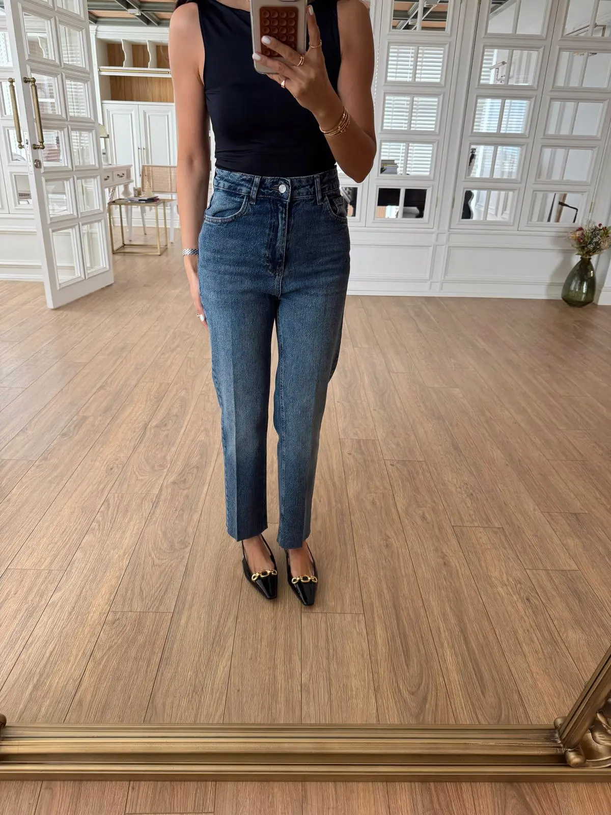 Pix Kar Yıkamalı Kesik Paça Boyfit Jean (Ön Sipariş Alınmaktadır. Kargo Çıkışı 5 Gün Sonra) - Koyu Mavi, 32