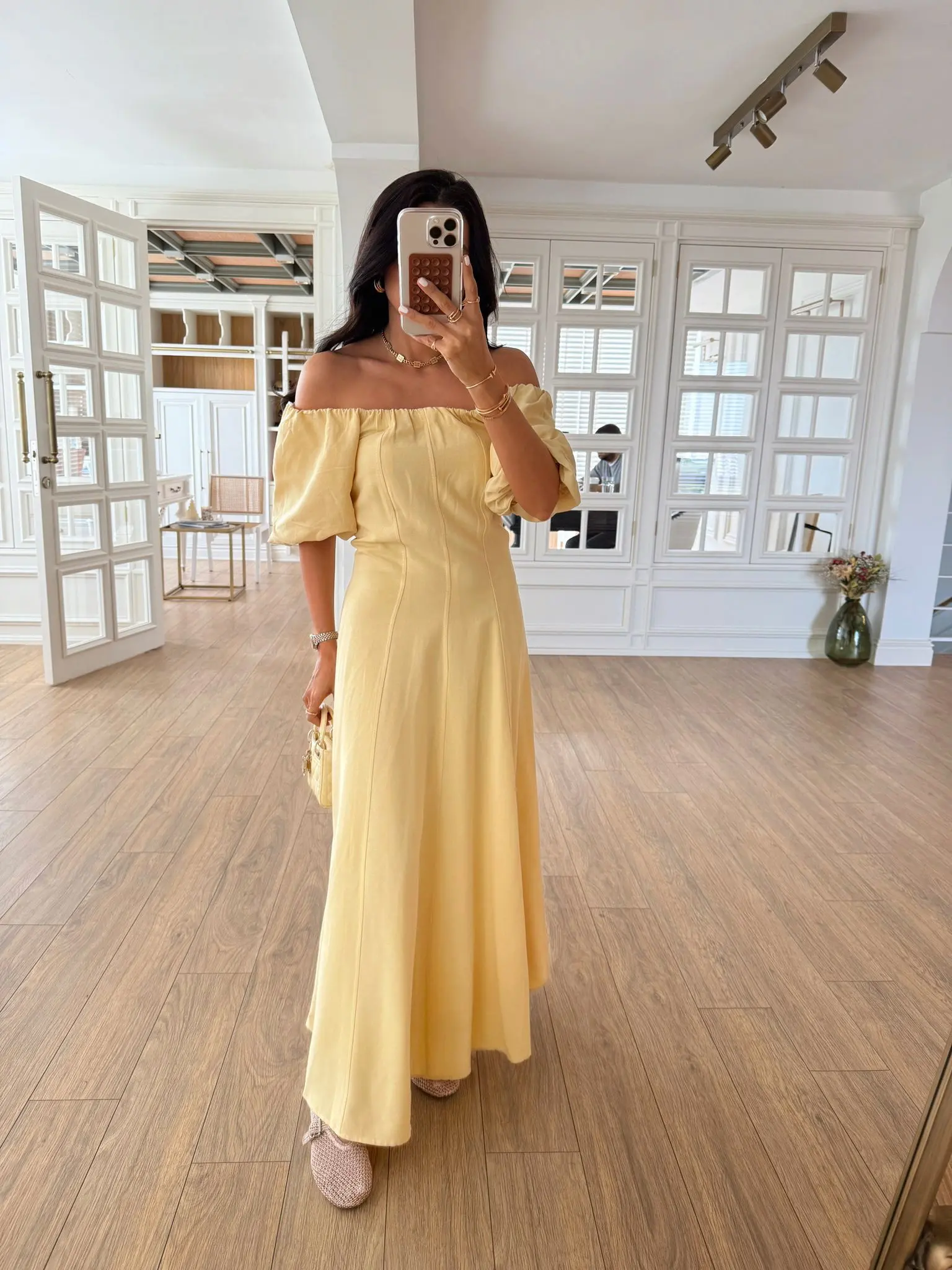Alisya Karpuz Kol Maxi Elbise