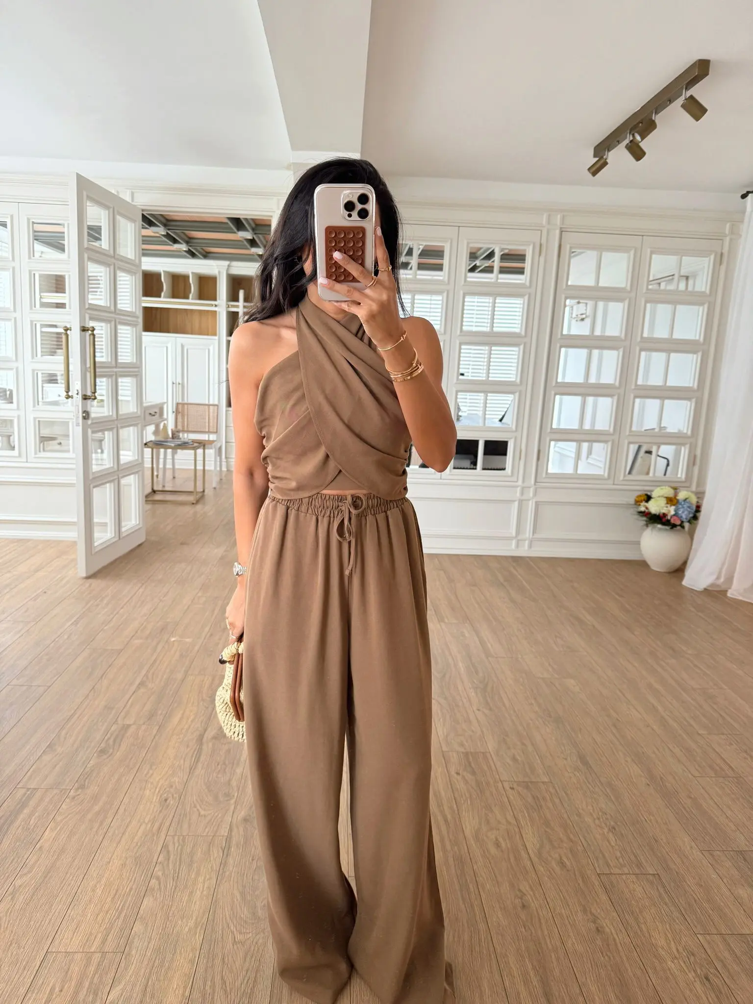 Craft Bağlamalı Büstiyer Duble Paça Bel Lastikli Pantolon Takım