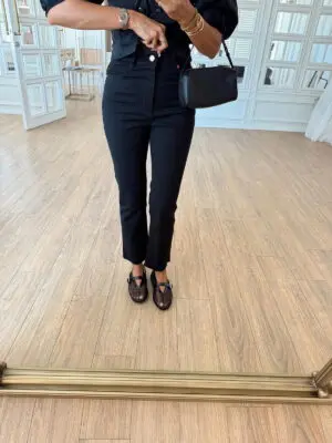 Fiesta ZR Siyah Kesik Paça Boyfit Jean