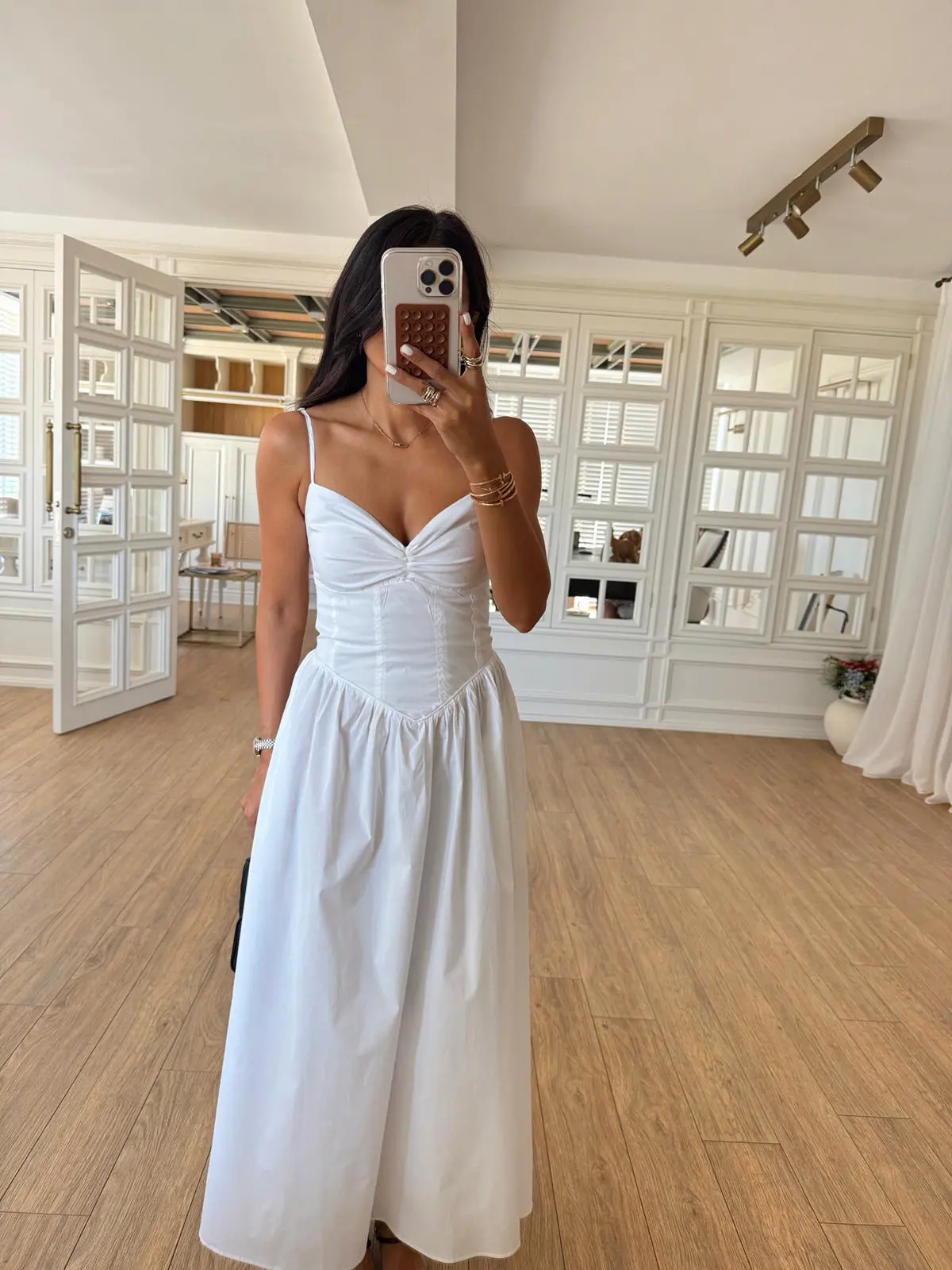 Kessy Candora İp Askılı Göğüs Detaylı Premium Elbise