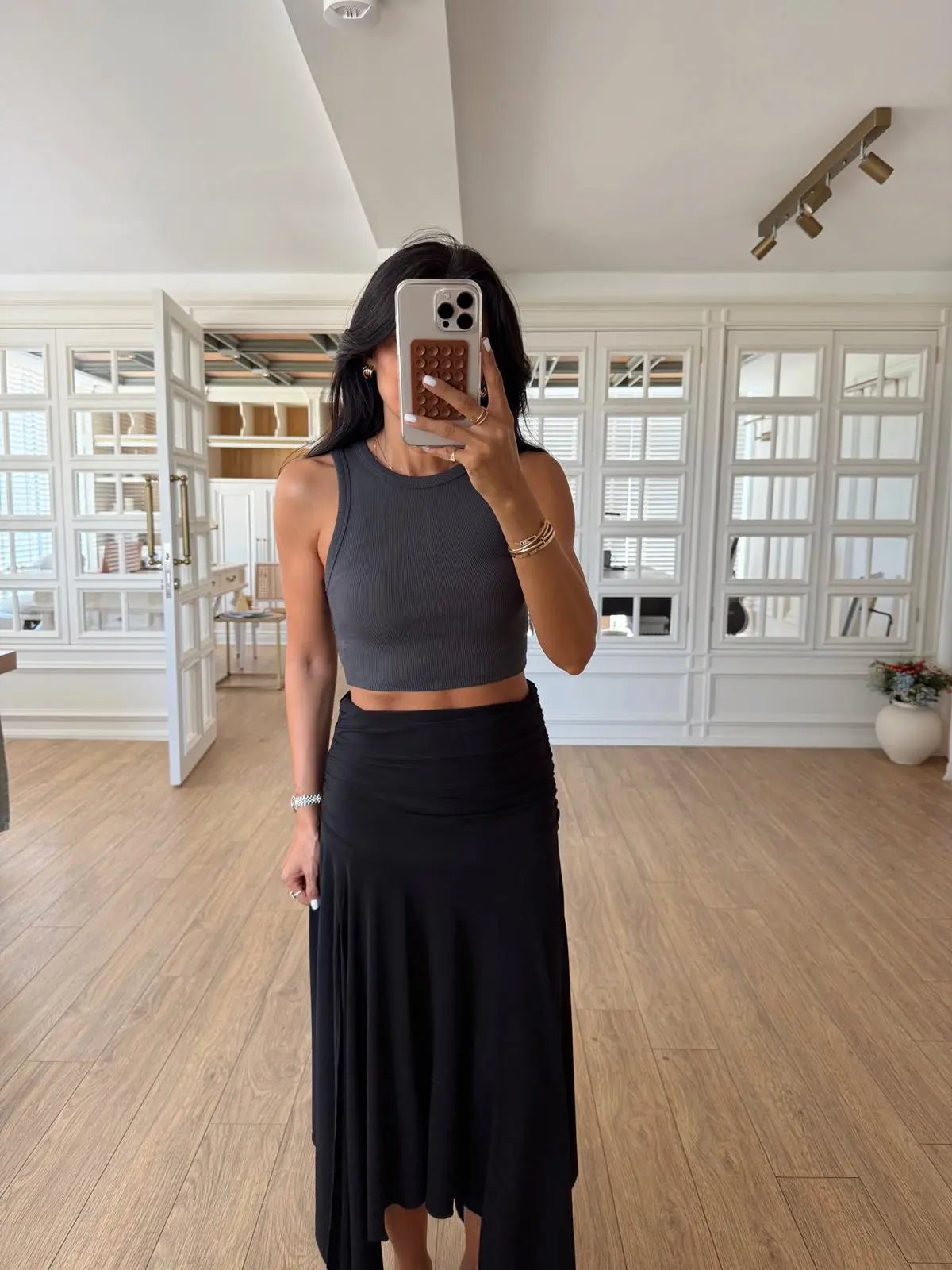 Oriano Dilvin Dikiş Detaylı Crop Top