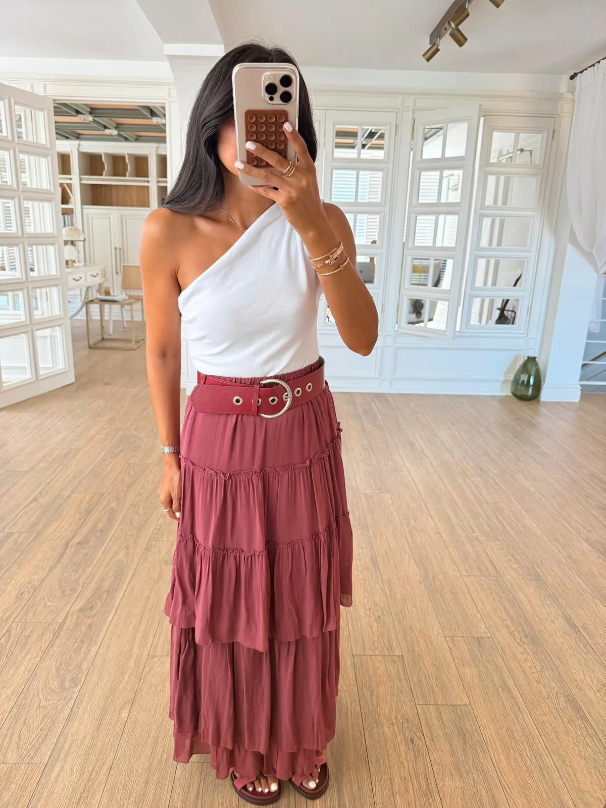 Frankriben Tek Omzu Açık Bluz