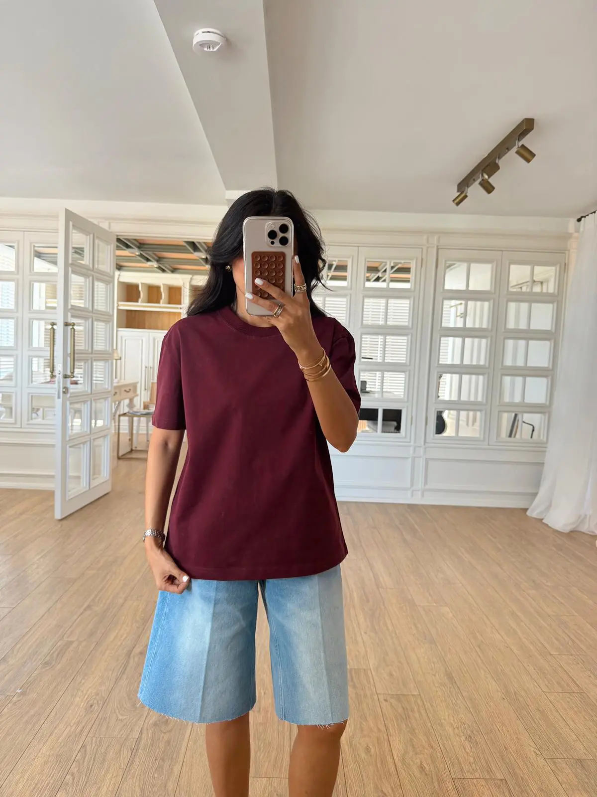 Versando Dilvin Dekoratif Yaka Kısa Kollu Premium Basic