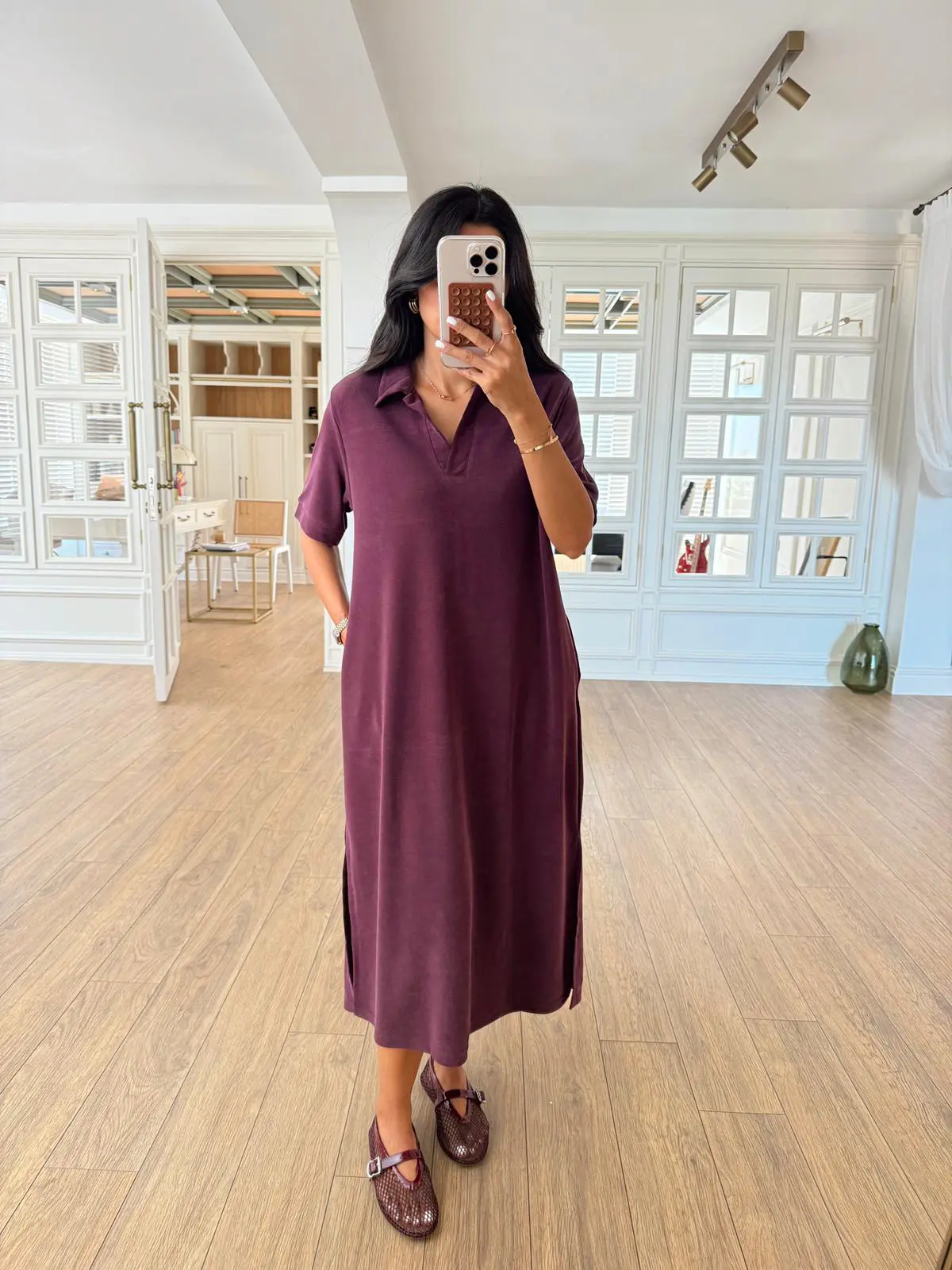 Unica Polo Yaka Kısa Kollu Modal Elbise
