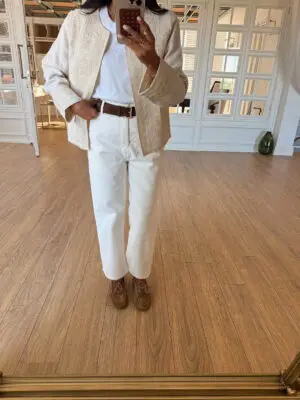 Boss Ekru Özel Üretim Pelin Şenoğlu Jean