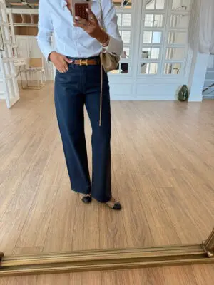 Ute Koyu Lacivert Regular Fit Mumlu Jean