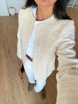 Rezzina Natural İşlemeli Ceket