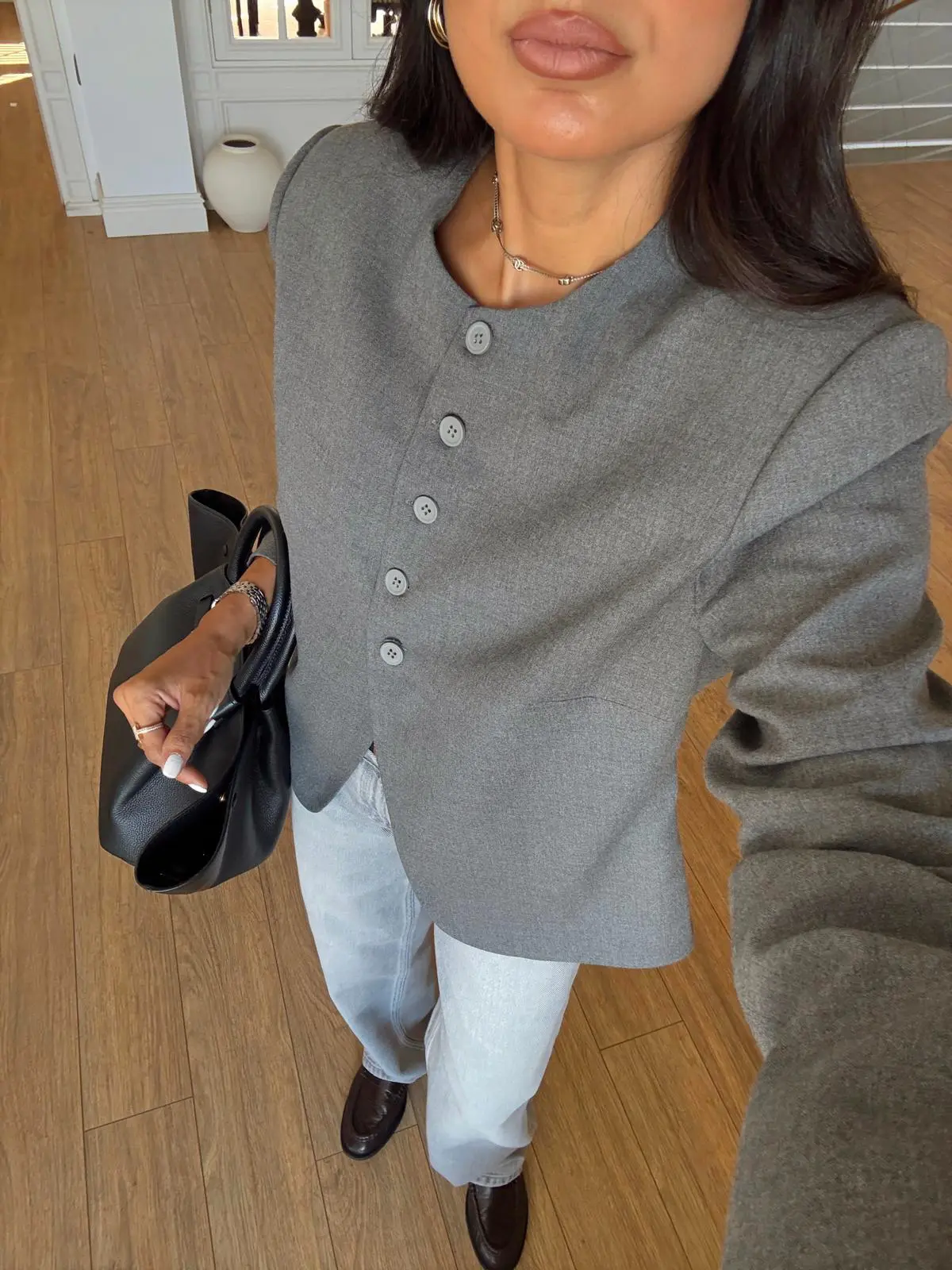 Qs Vatkalı Düğmeli Blazer Ceket