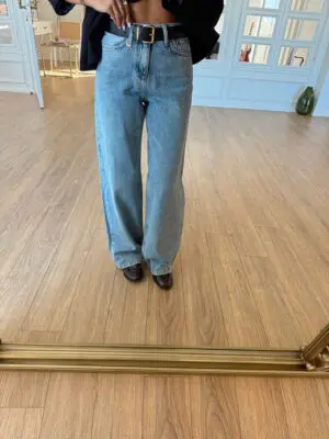 Slomy Colin Mavi Yıkamalı Boru Paça Jean