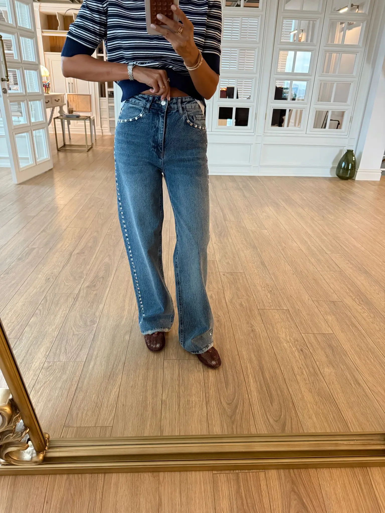 Tokyo Taşlamalı Zımba Detaylı Jean - Orta Mavi, 32