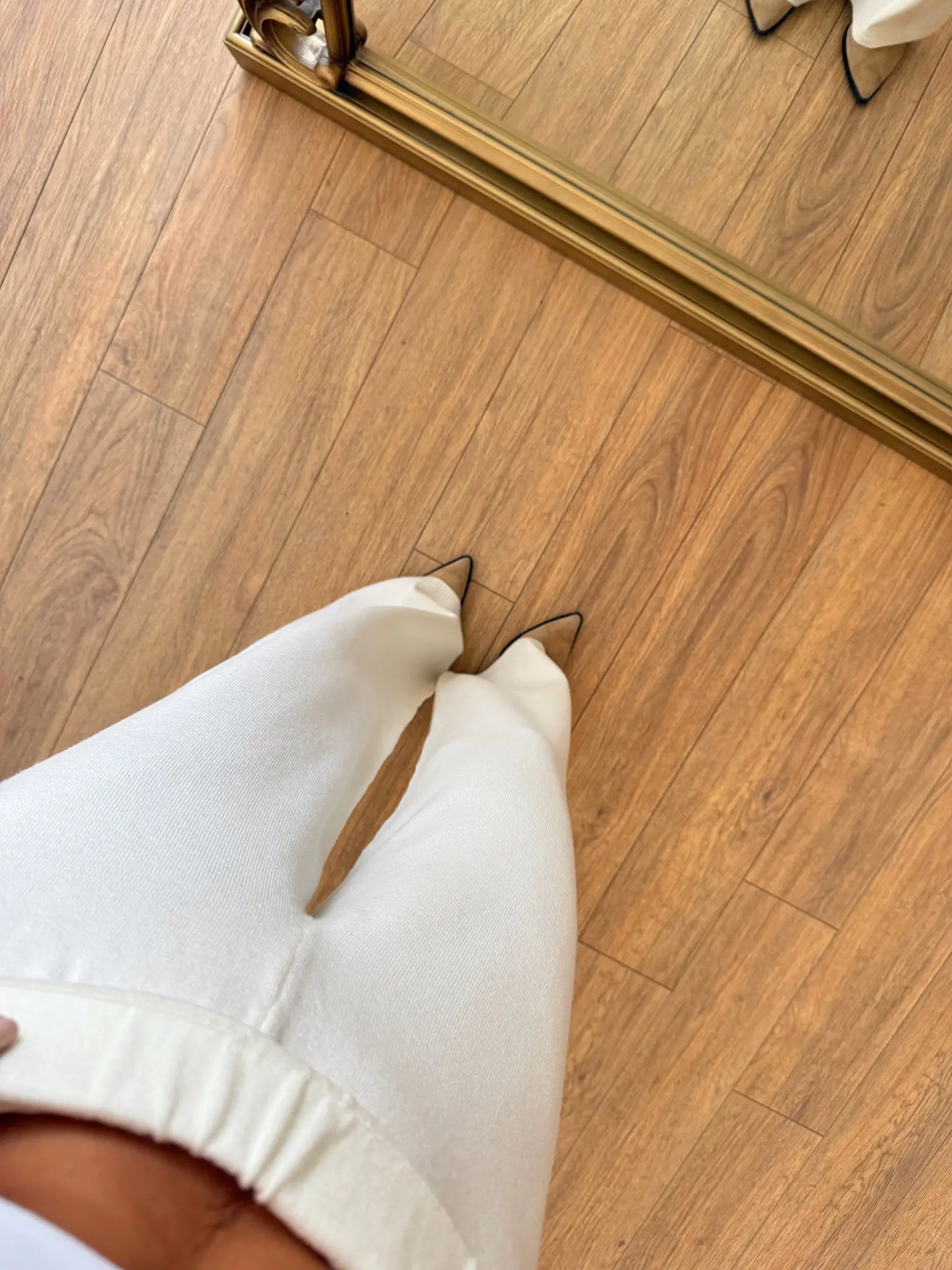 Veyko Beli Lastikli Yünlü Premium Triko Pantolon - Ekru, Standart