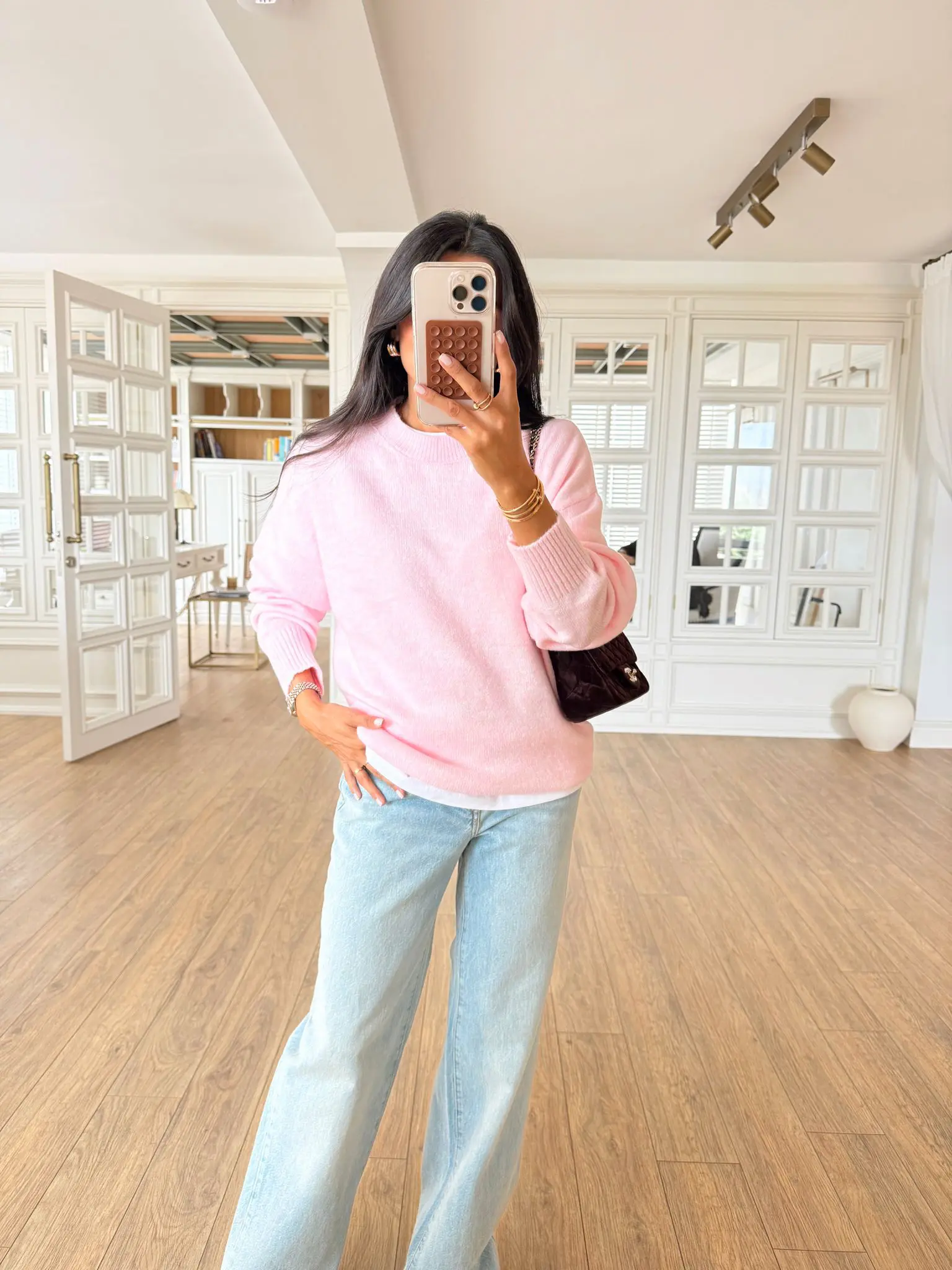 Falcao Bisiklet Yaka Basic Triko - Şeker Pembe, Standart