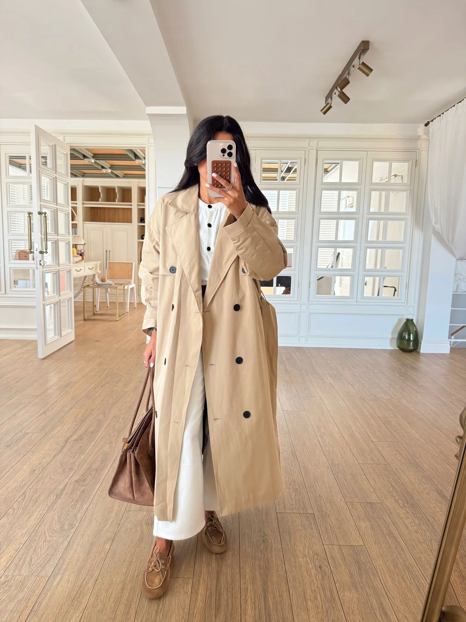 Vento Pelerin Detaylı Kuşaklı Maxi Boy Trençkot