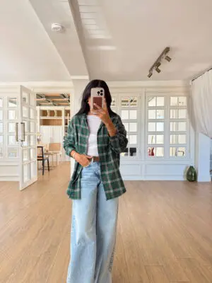 Nicel Ekoseli Oduncu Gömlek