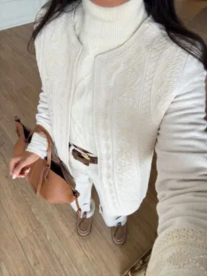 Wine Taş Nakış İşlemeli Yelek