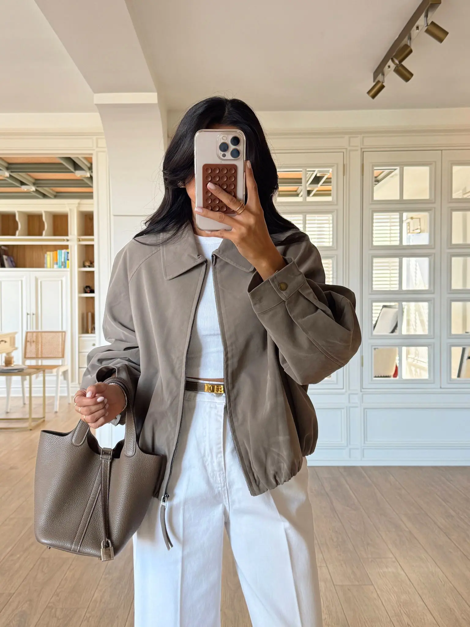 Leather Özel Seri Çift Cep Detaylı Fermuarlı Süet Ceket