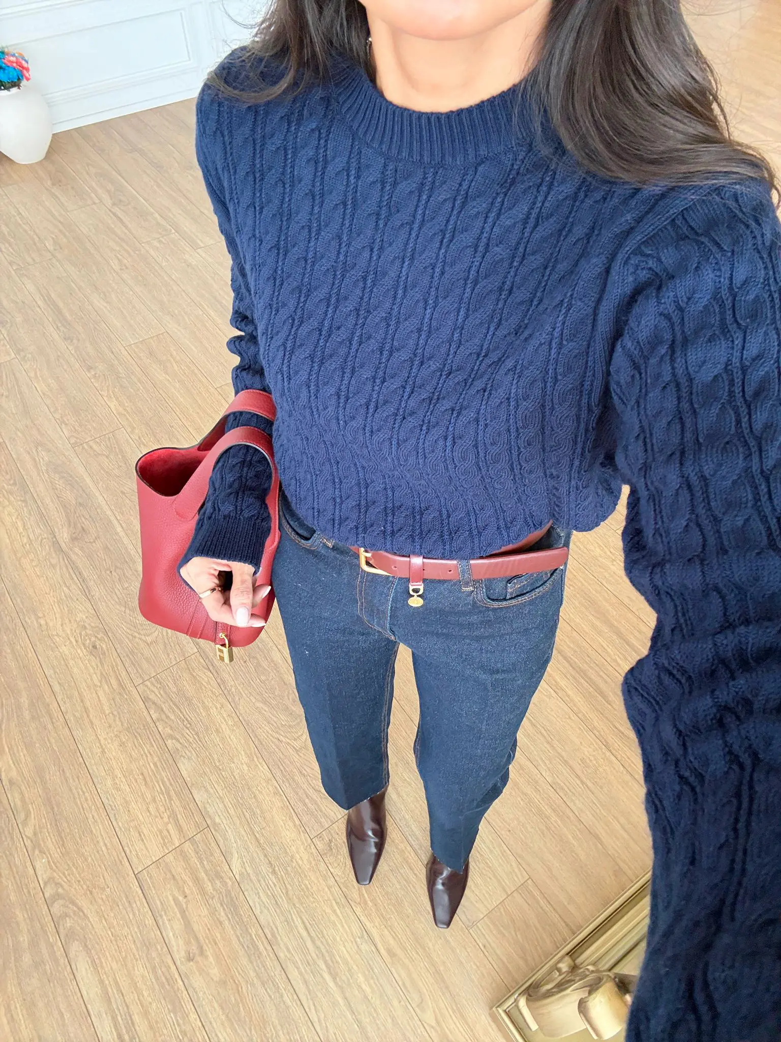 Victor İnce Burgulu Basic Triko - Lacivert, Standart