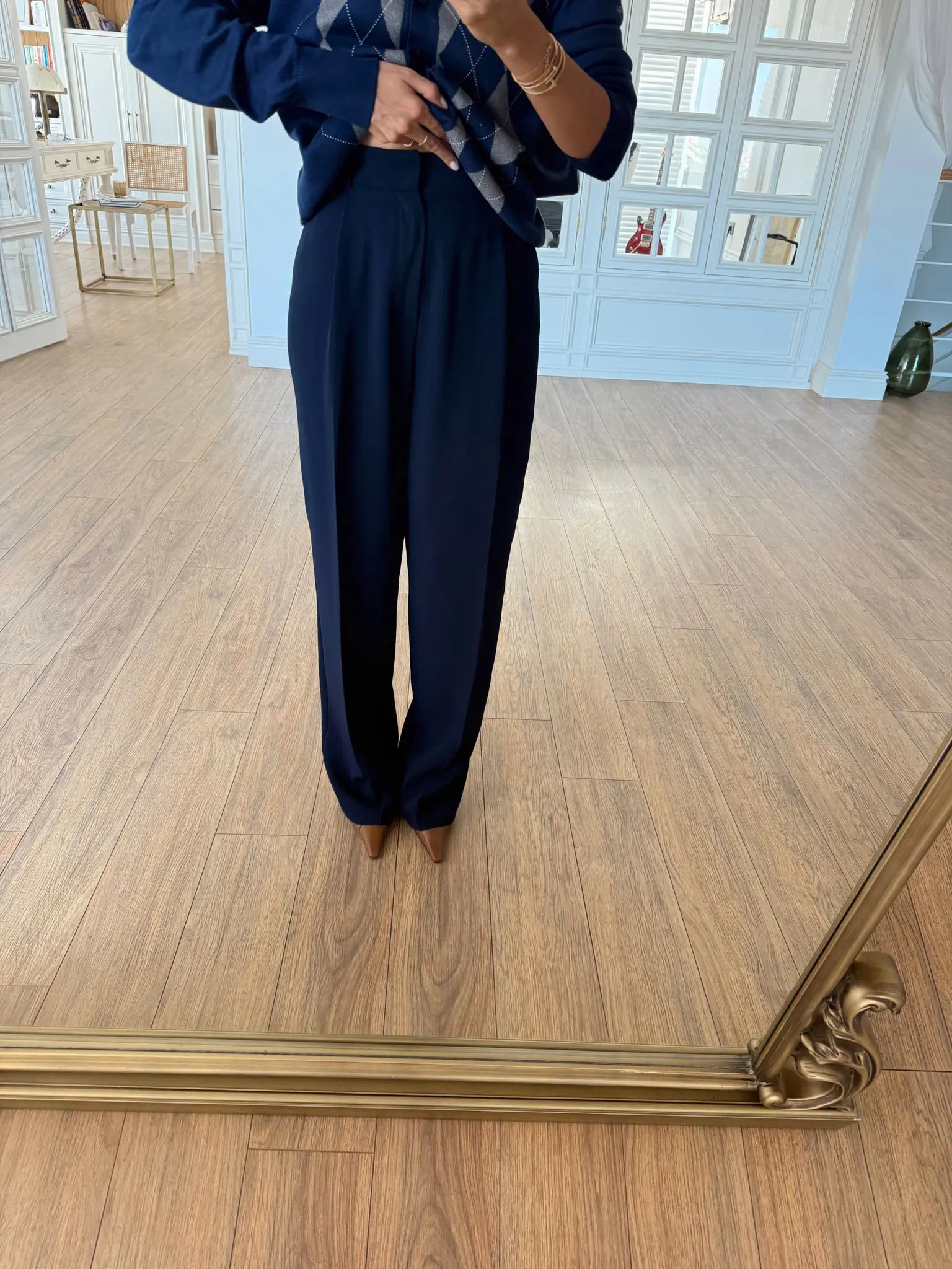 Opremıum Pensli Yan Cepli Palazzo Pantolon