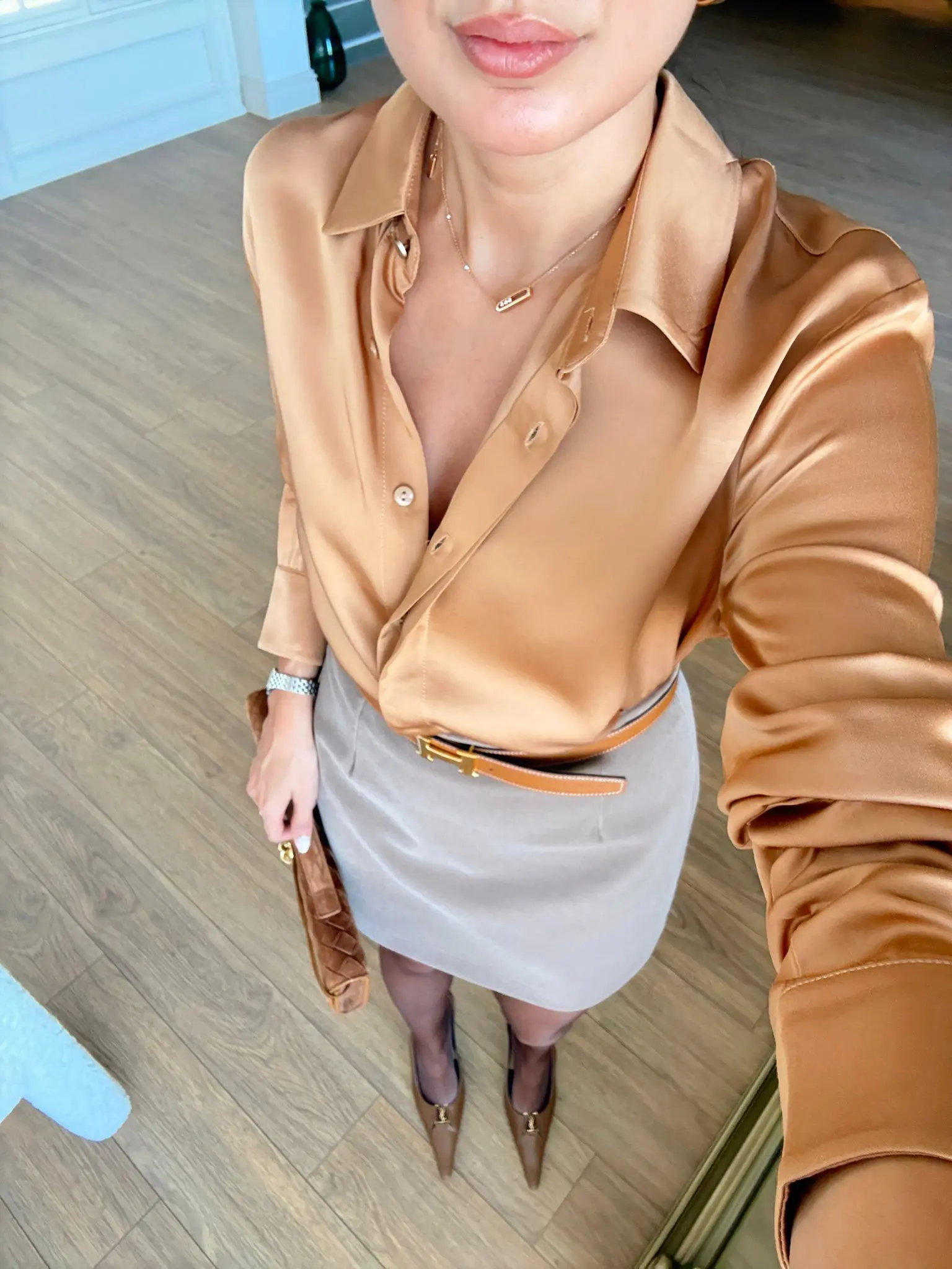 Jodo Sydney Gizli Patlı Saten Gömlek