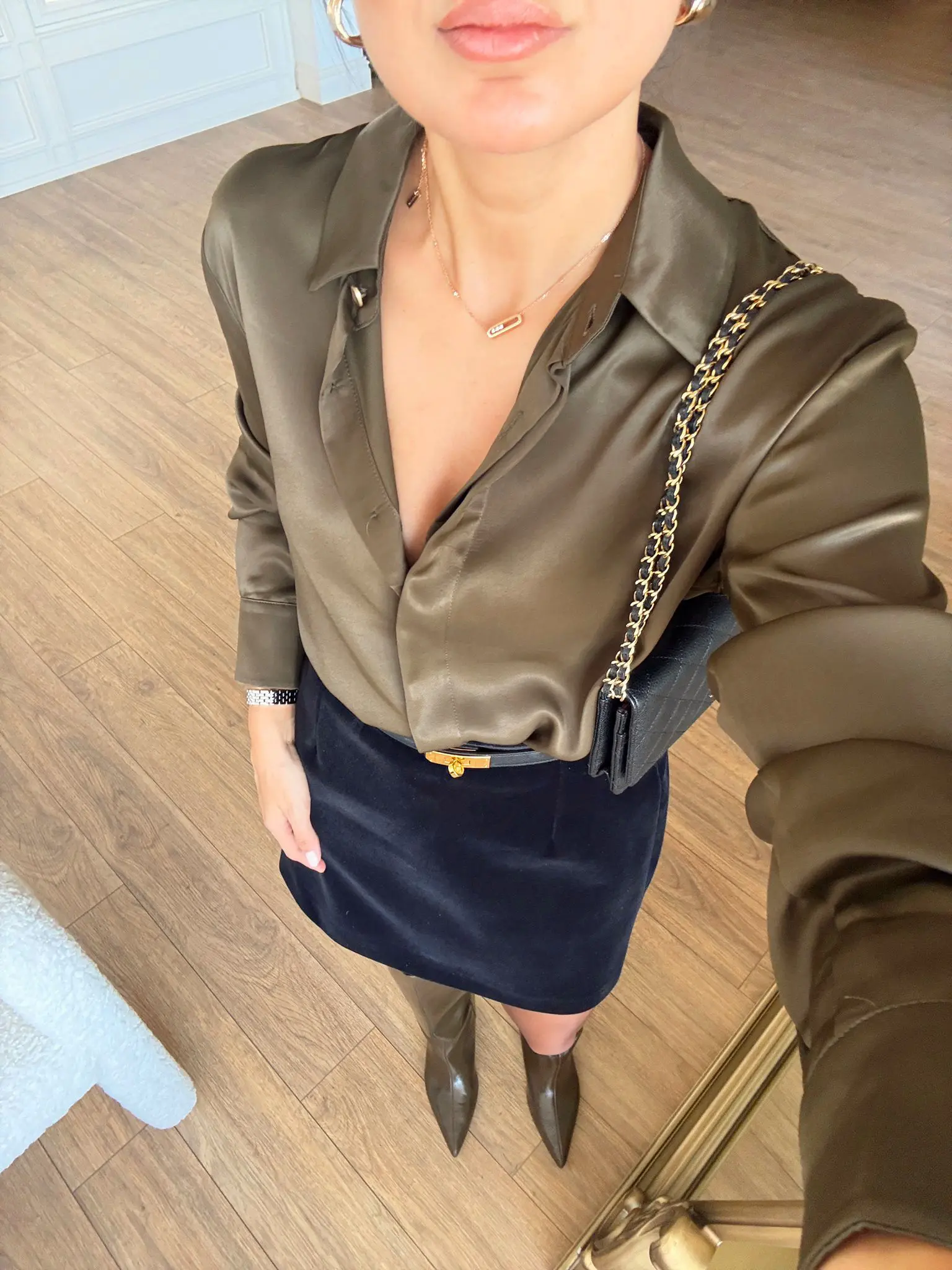 Jodo Sydney Gizli Patlı Saten Gömlek