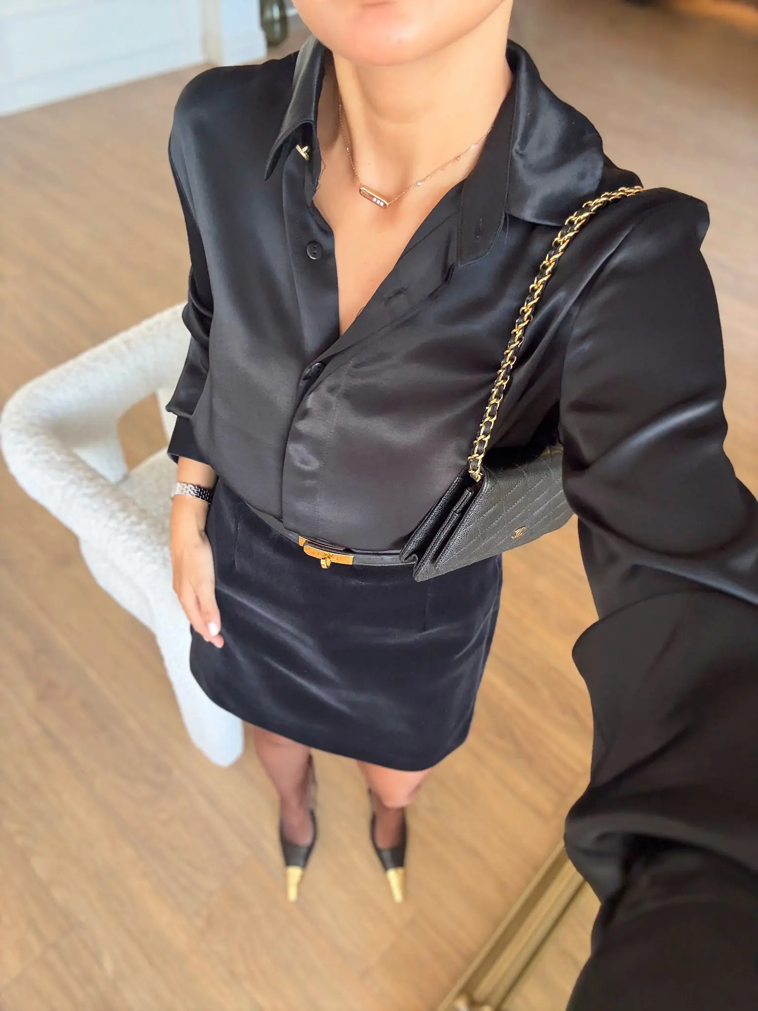 Jodo Sydney Gizli Patlı Saten Gömlek