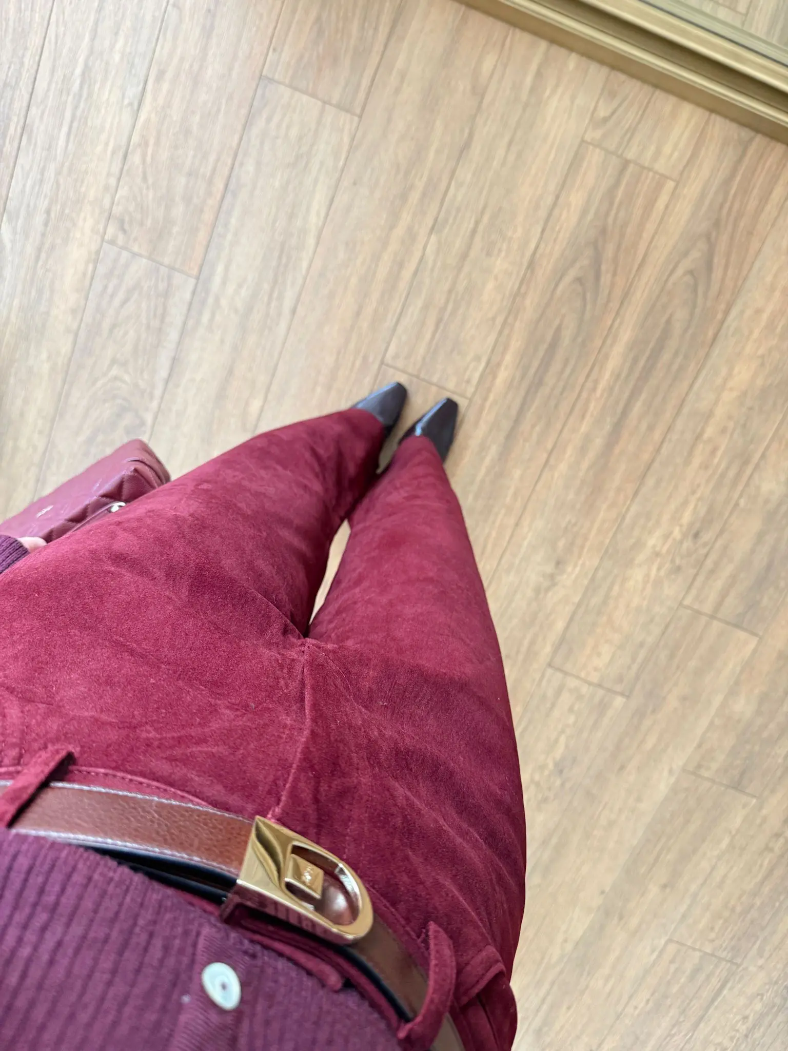 Elevens Süet Kaplama Düğmeli Boru Paça Pantolon