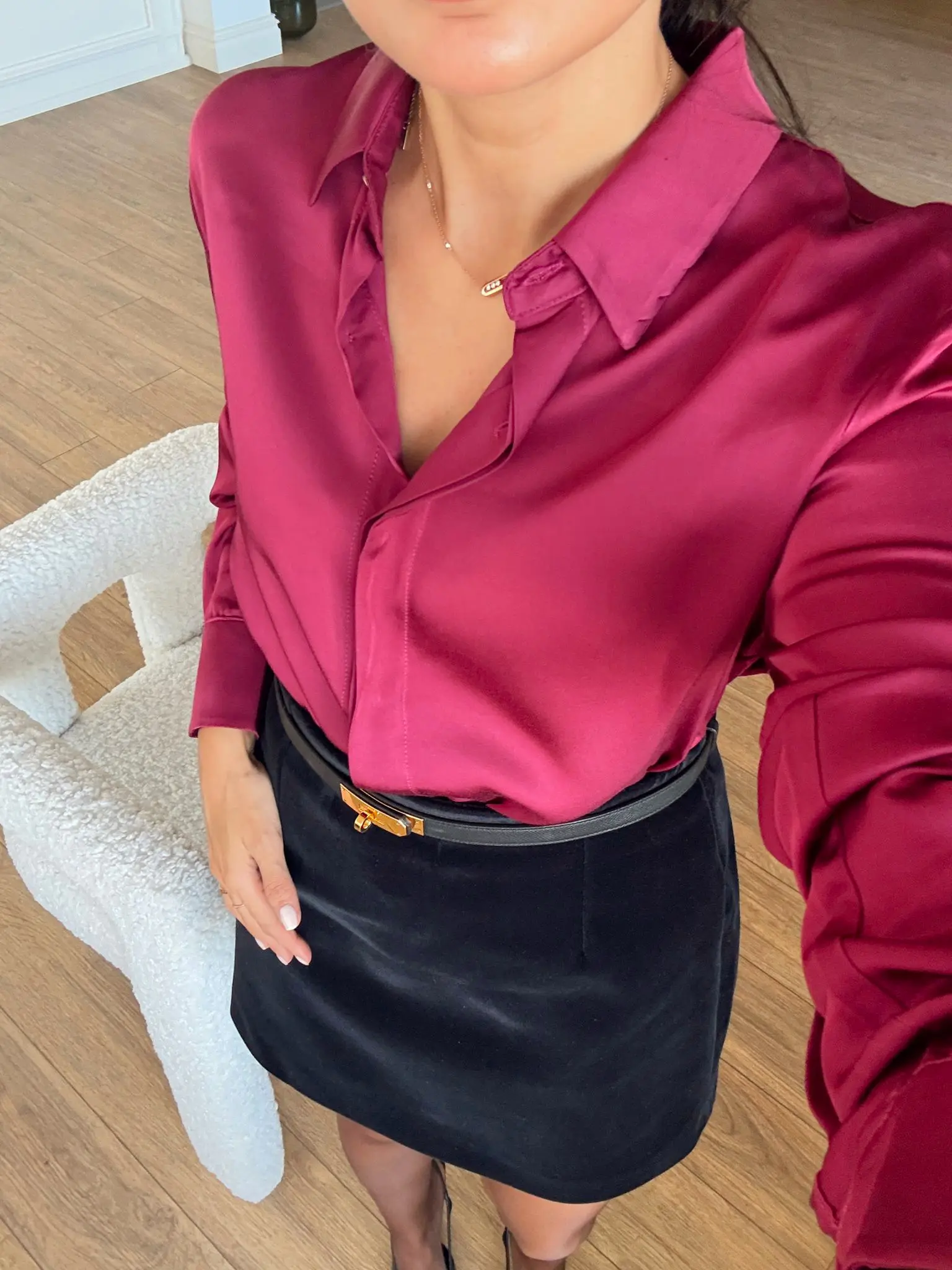 Jodo Sydney Gizli Patlı Saten Gömlek