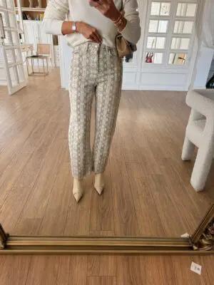 Nedisa ZR Yılan Desenli Boru Paça Jean