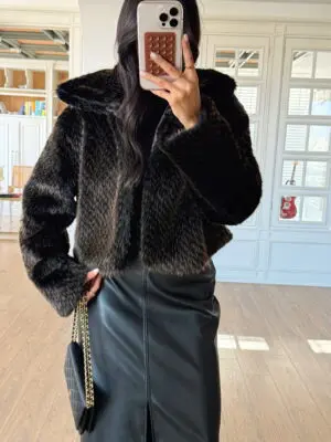 Kahires Acı Kahve Renk Geçişli Kürk