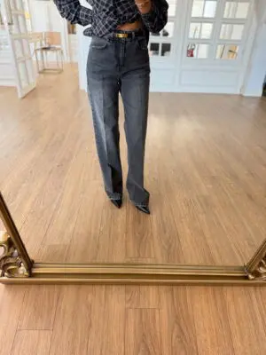 Rita Antrasit Taşlama Detaylı Jean