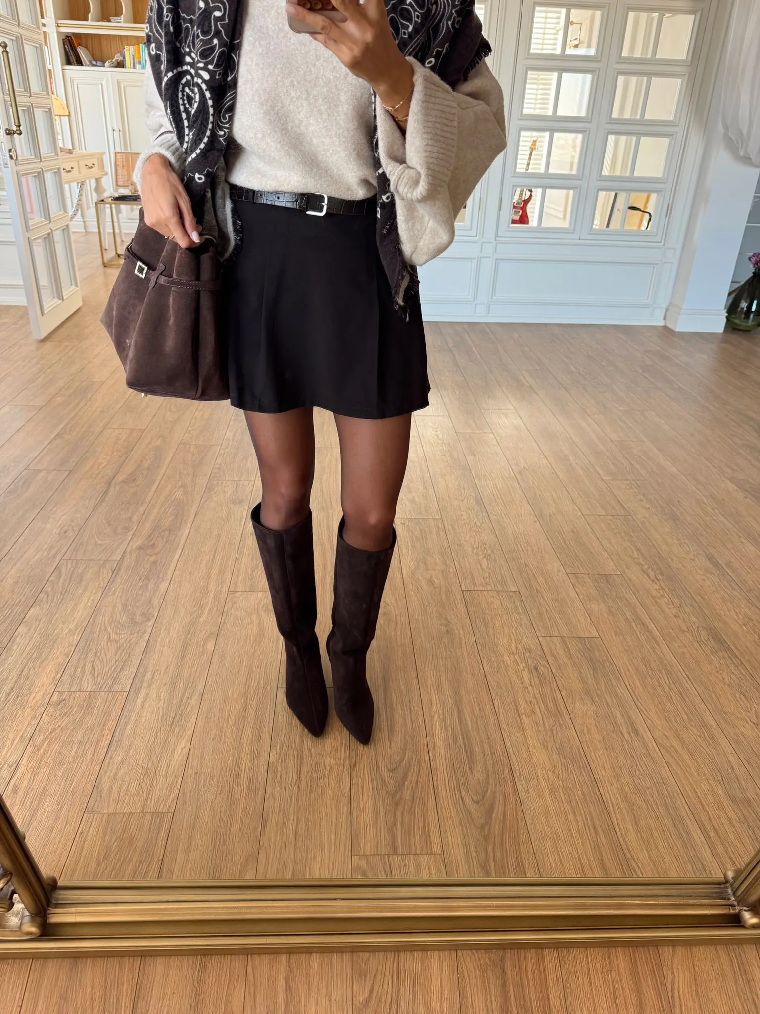 Rainbow Pileli Kemerli Şort Etek