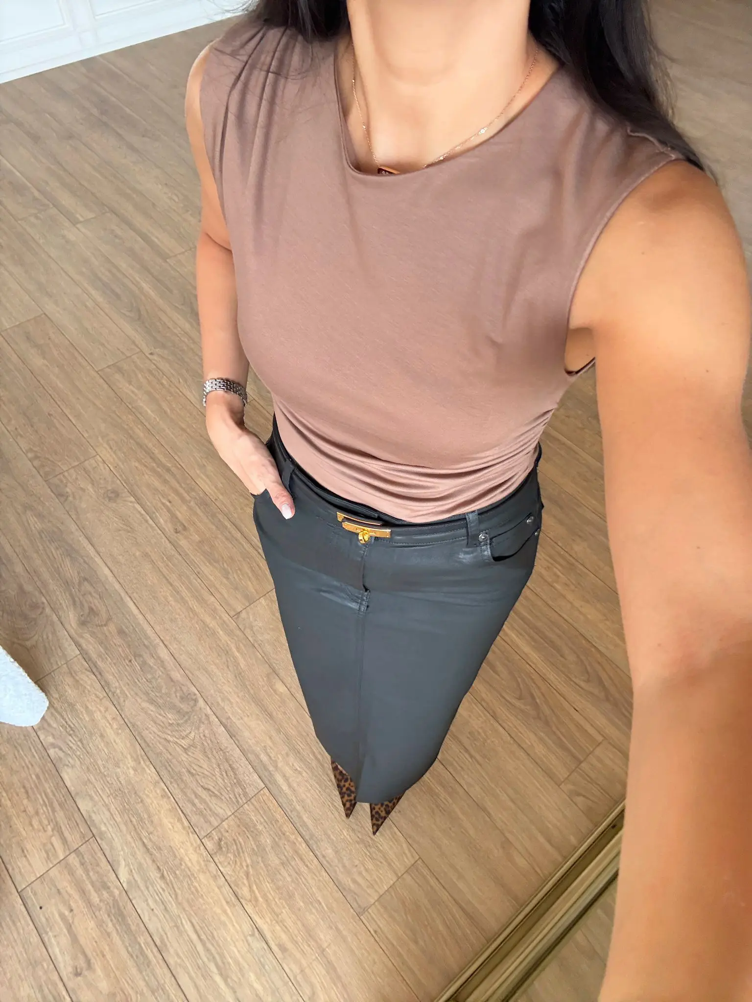 Marlenka Omuz Drape Detaylı Sıfır Kol Bodysuit - Vizon, 36