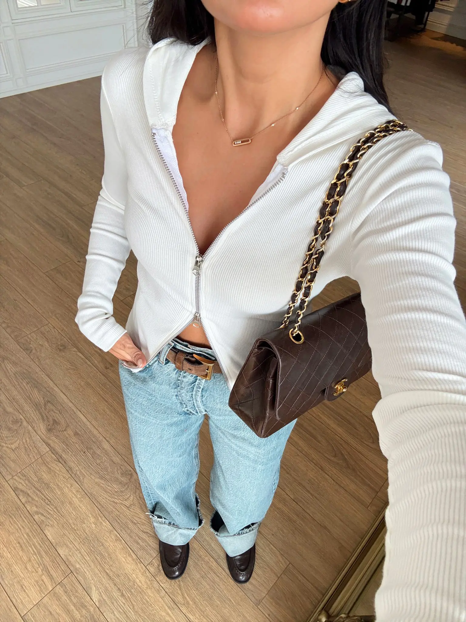 Ferro Çift Fermuarlı Kapüşon Detaylı Hırka