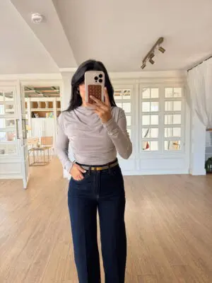 Masiko Vizon Omuz Burgu Detaylı Bluz