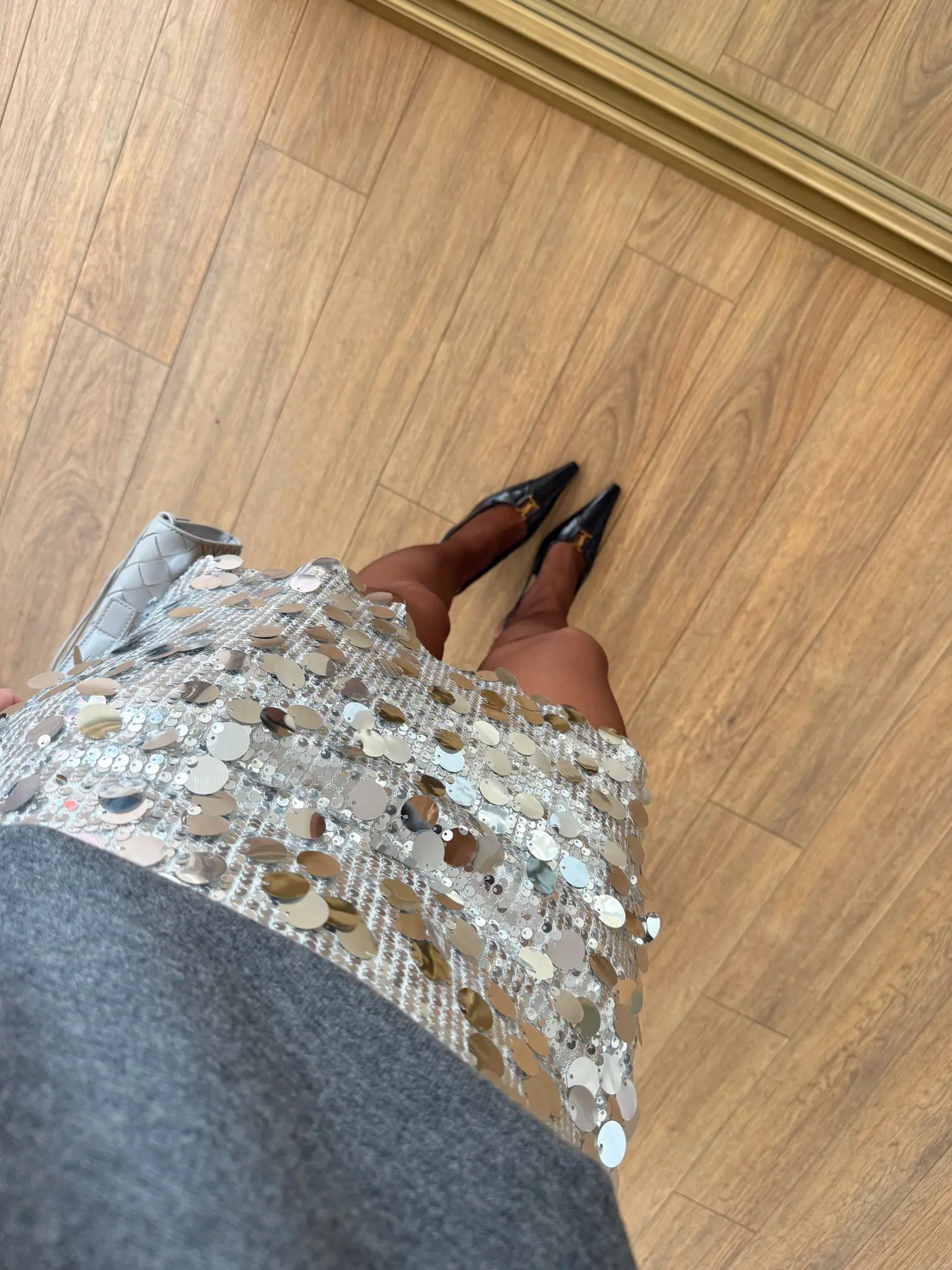 Saby İri Payetli İçi Şortlu Etek