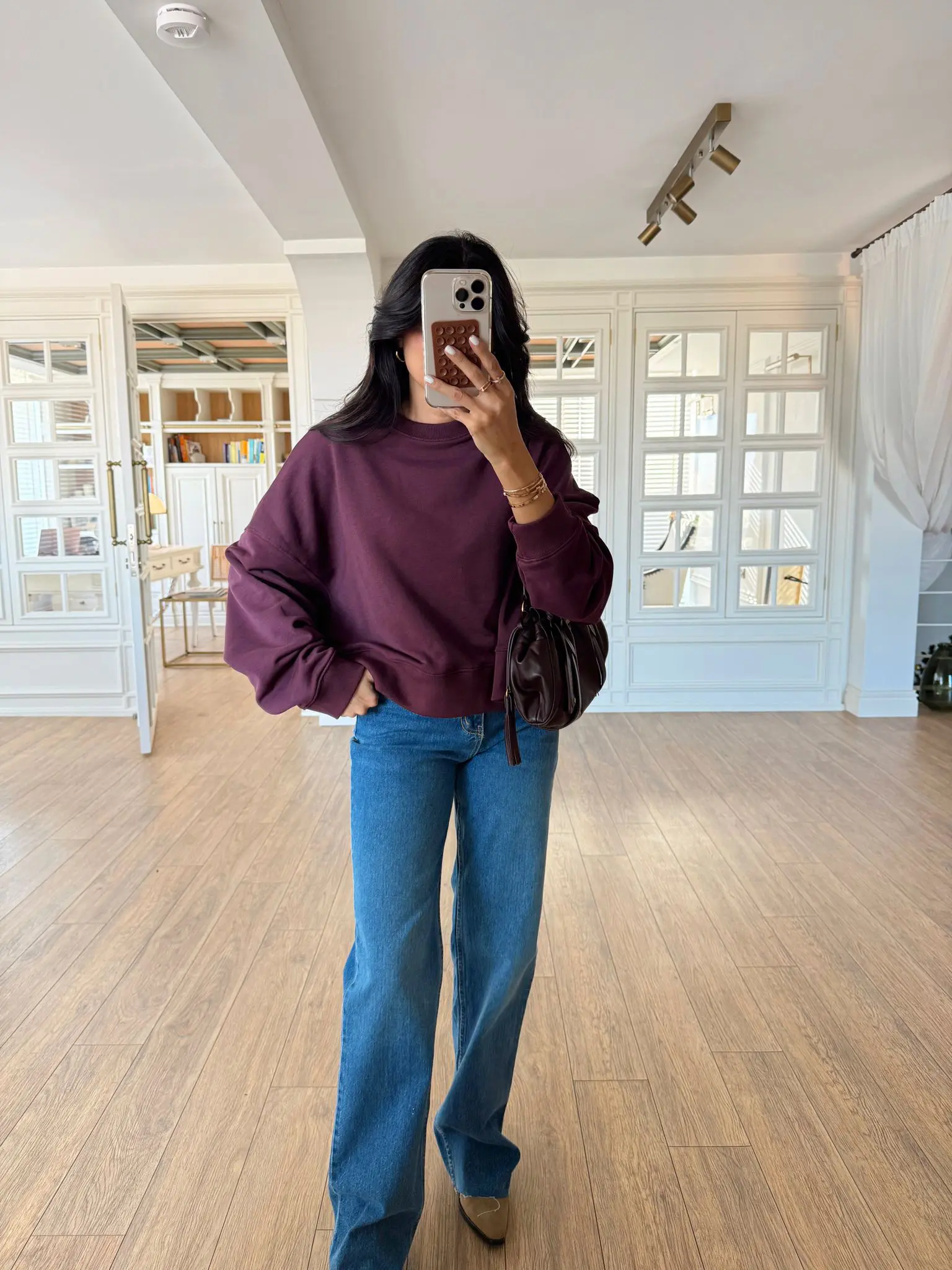 Dalex Bisiklet Yaka Oversize Crop Basic Sweat