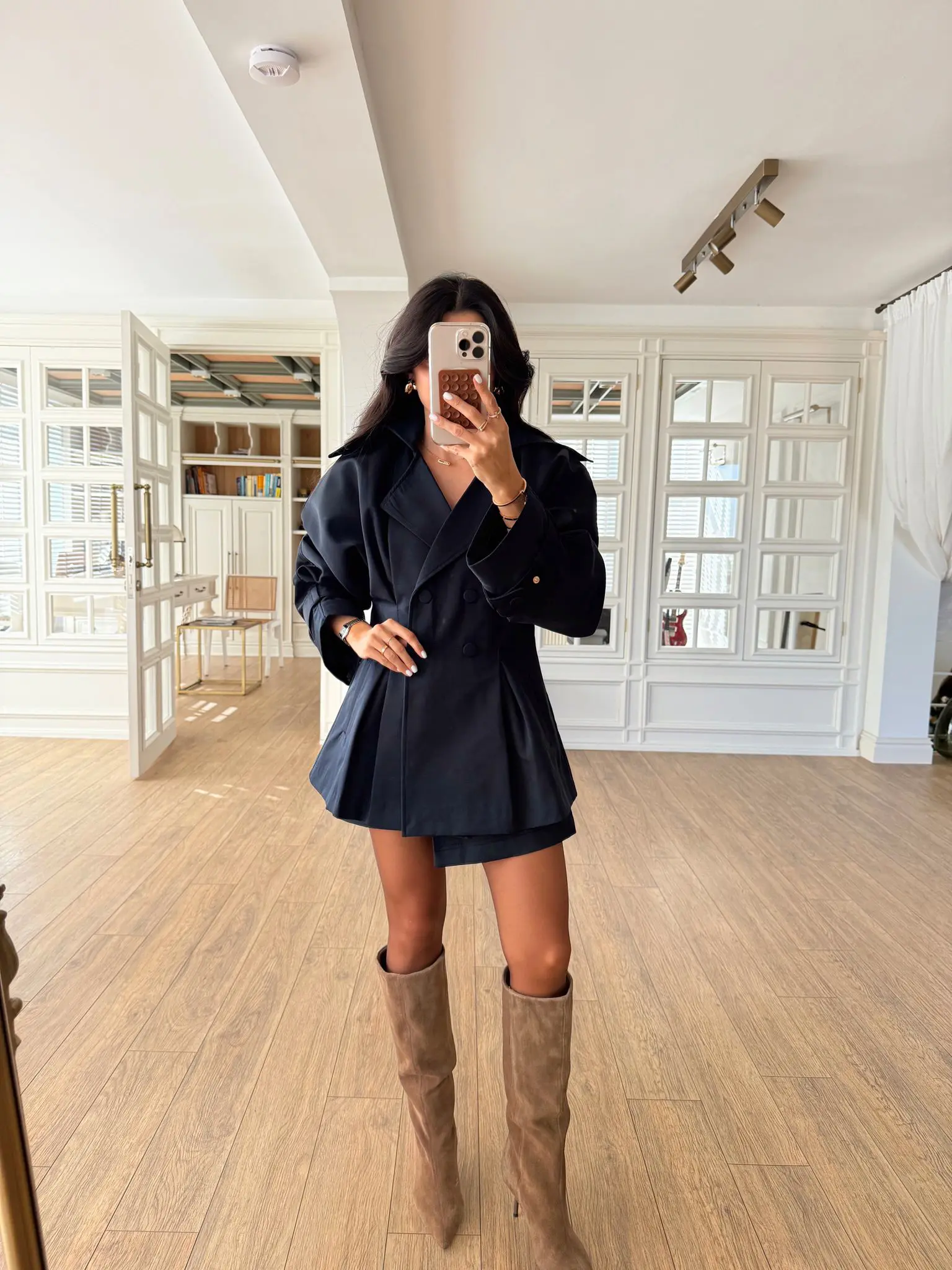 Cixlook Manşet Detaylı Ceket Şort Etek Takım