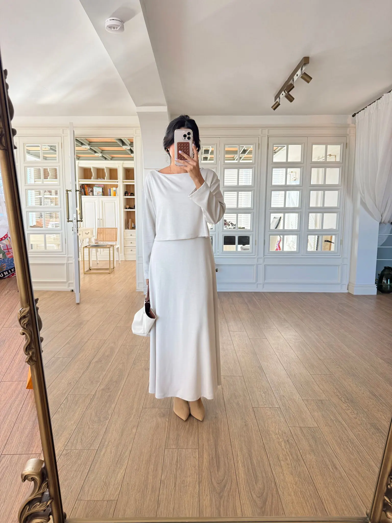 Sopranos Kalın Askılı Midi Boy Elbise-Bluz Takım