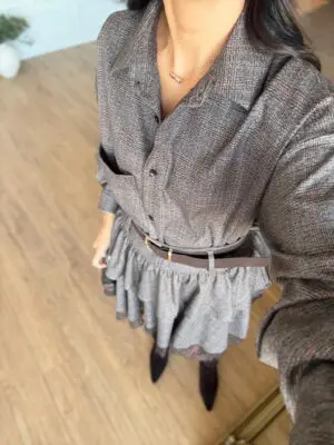 Teador Tek Cepli Ekoseli Gömlek