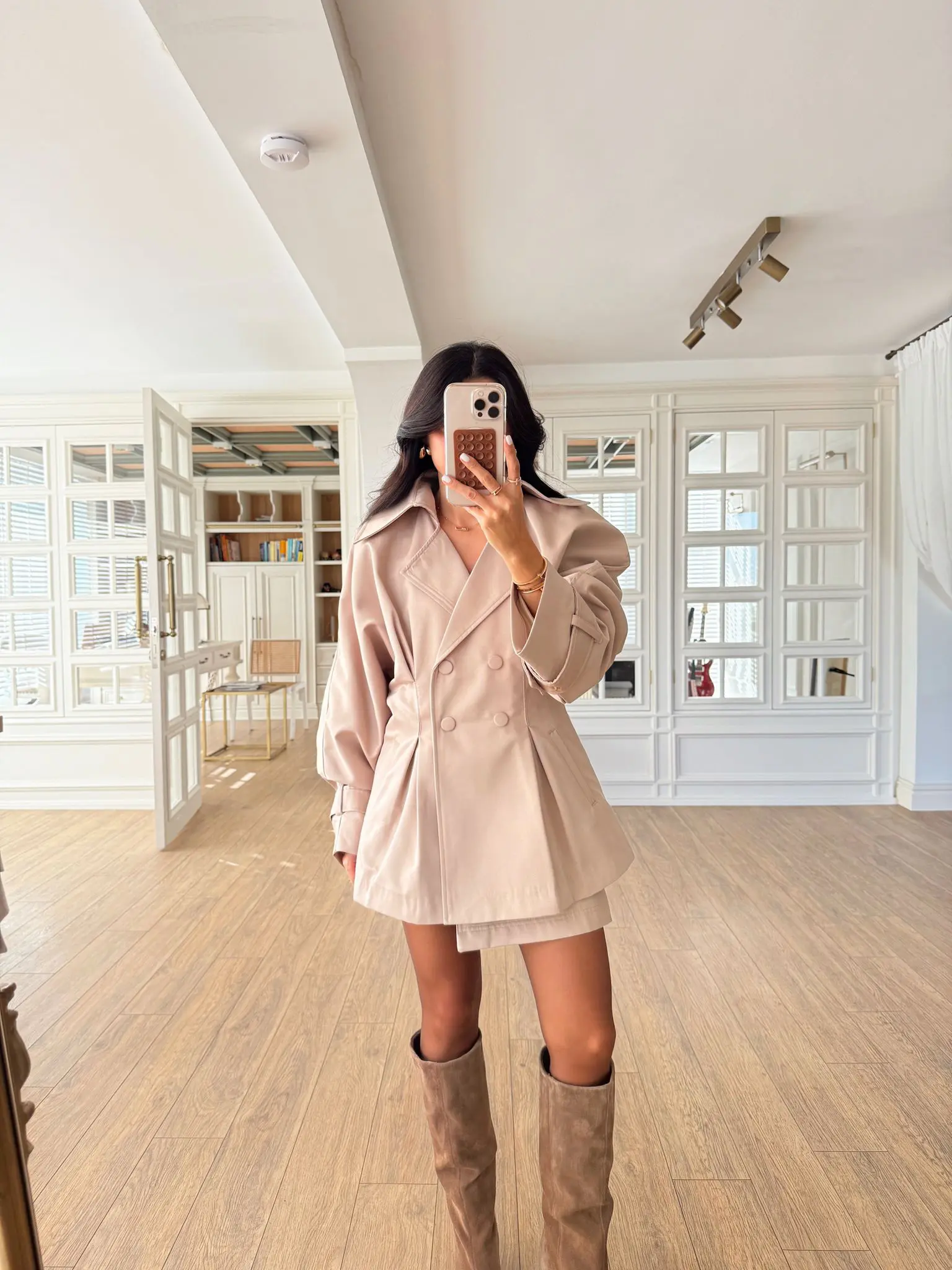 Cixlook Manşet Detaylı Ceket Şort Etek Takım