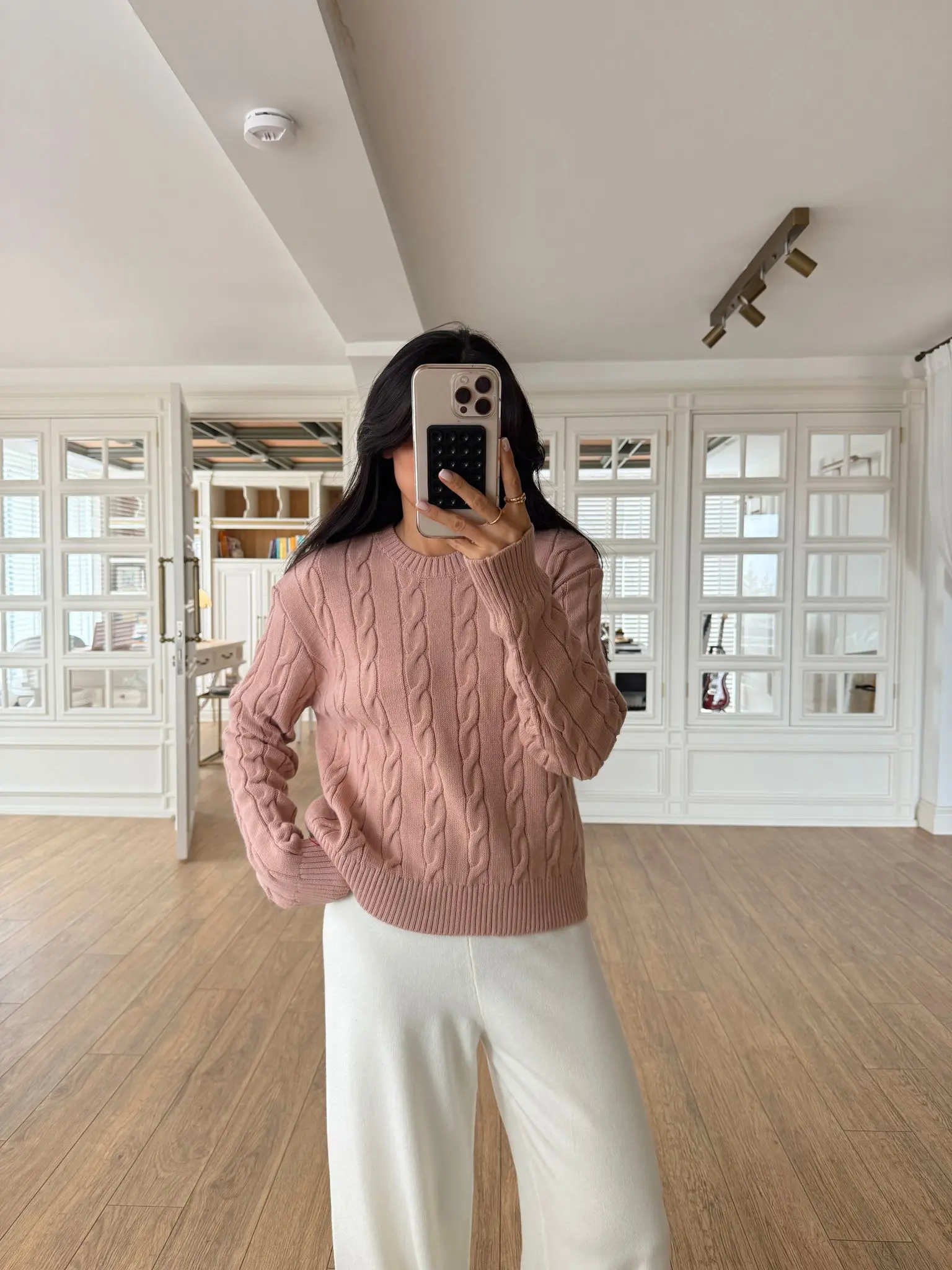 Ohio Saç Örgü Triko - Koyu Pudra, Standart