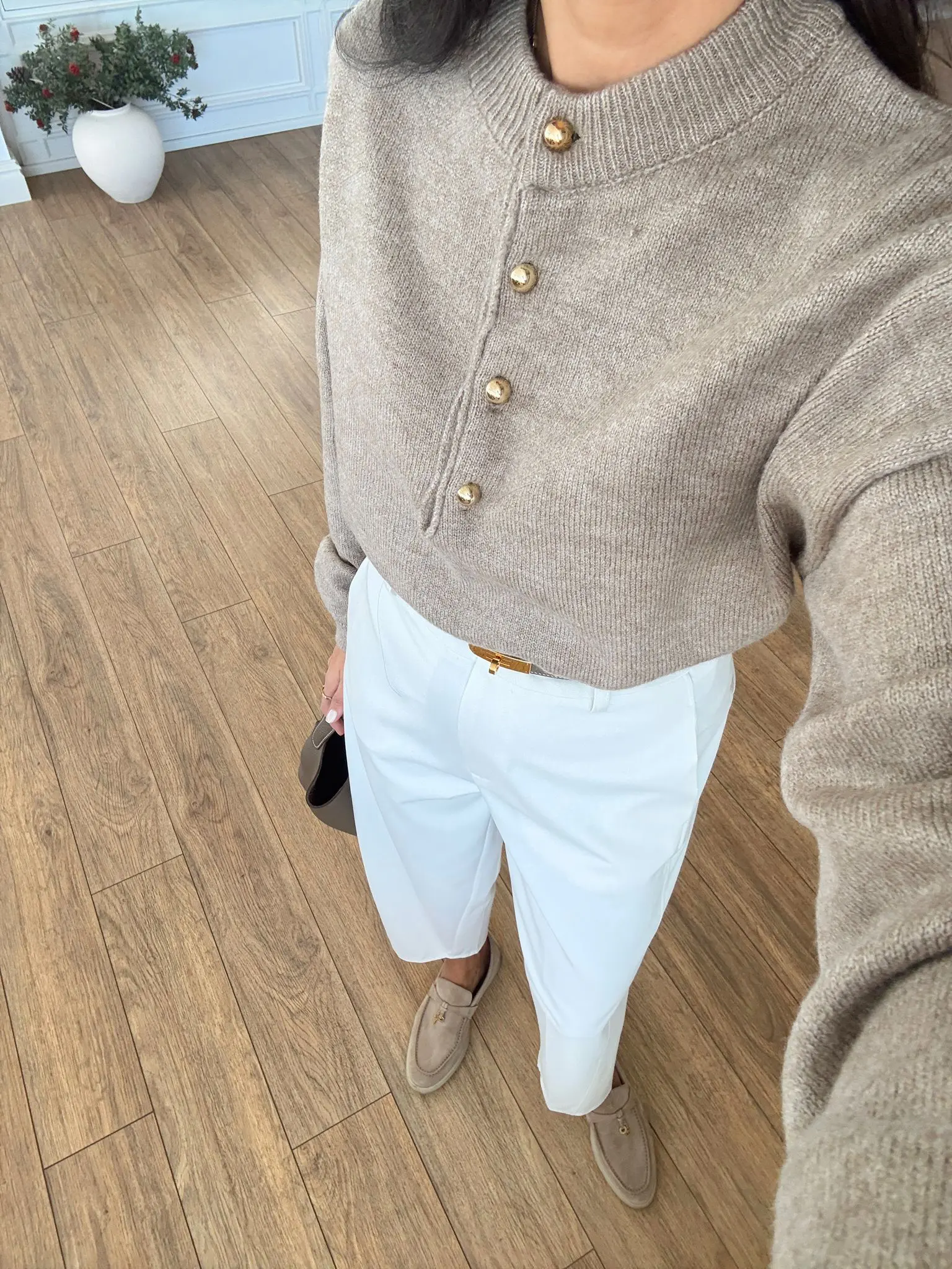 Wenty Gold Dört Düğmeli Triko - Vizon, Standart